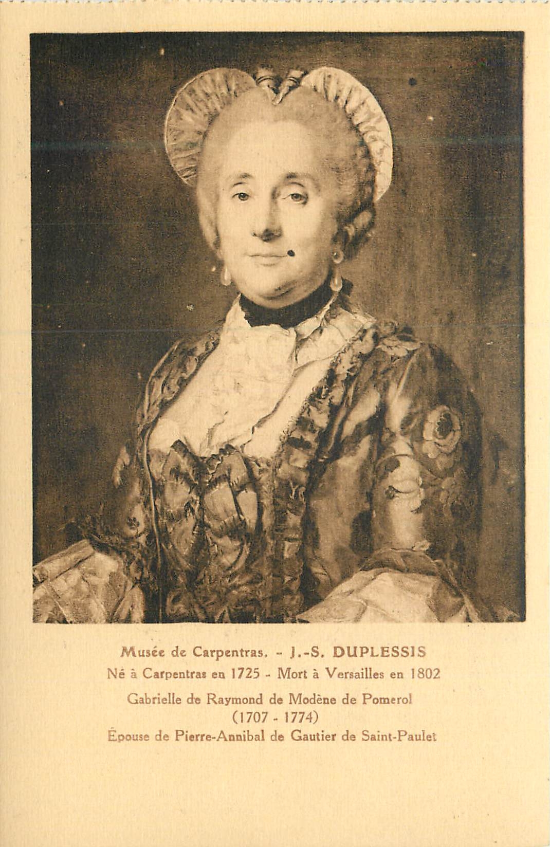 CPA Musee de Carpentras J S Duplessis (1725 1802)