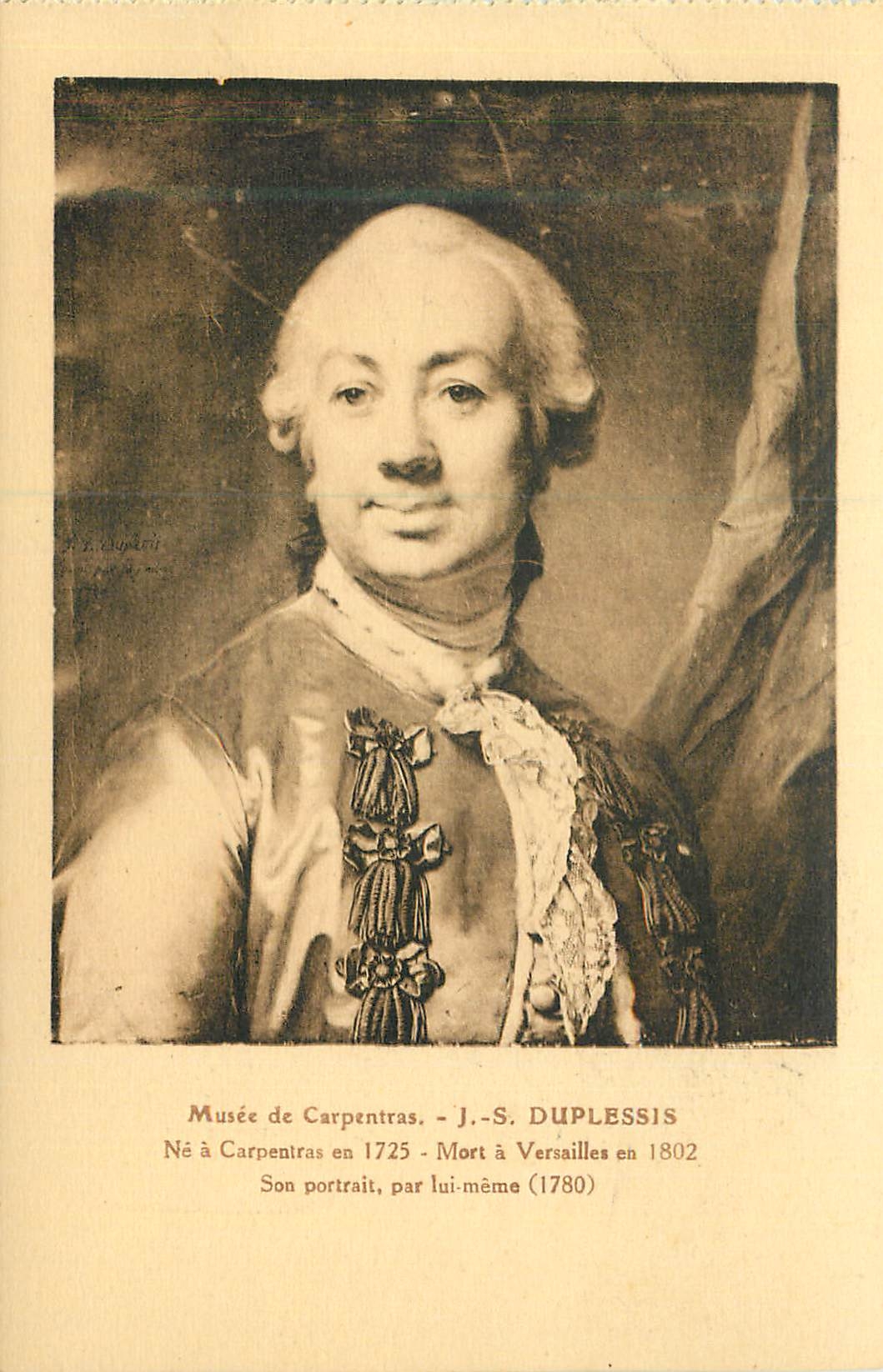 J.-S. Duplessis — Portrait autographe — Musée de Carpentras