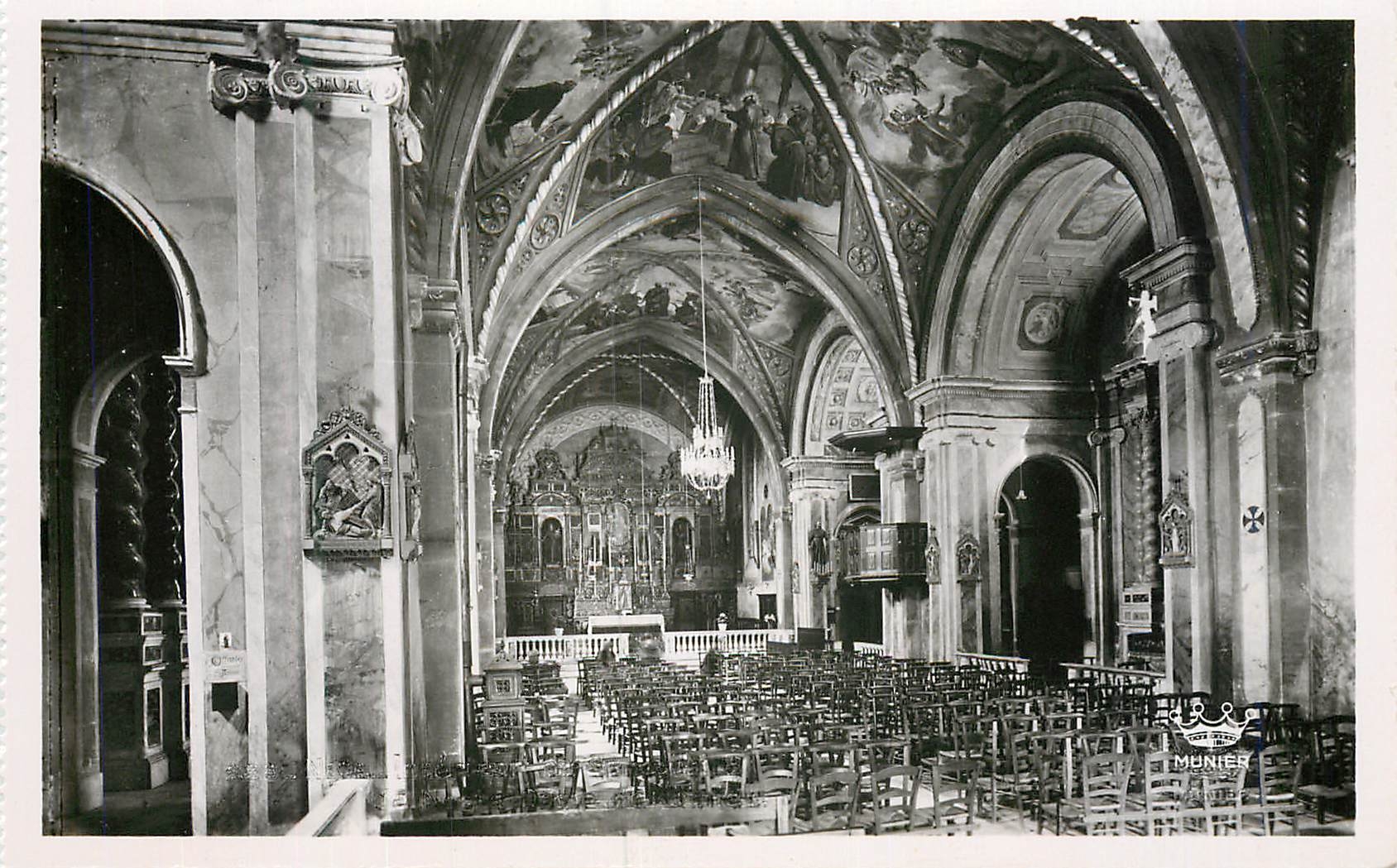 CPM Nice Interieur du Sanctuaire de Notre Dame de Cimmiez