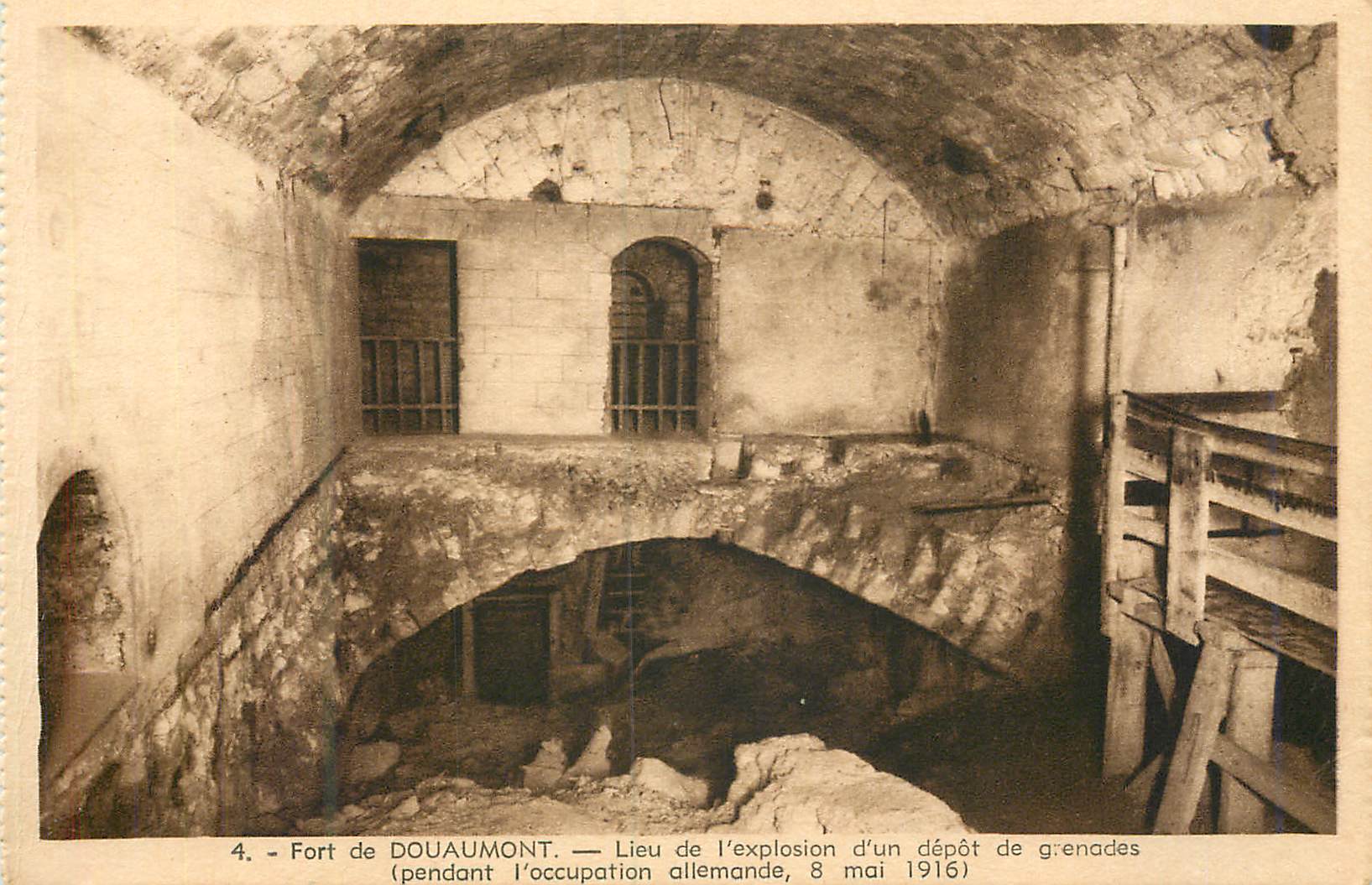 Fort de Douaumont — Lieu de l'explosion d'un dépôt de grenades pendant l'occupation allemande, 8 mai 1916