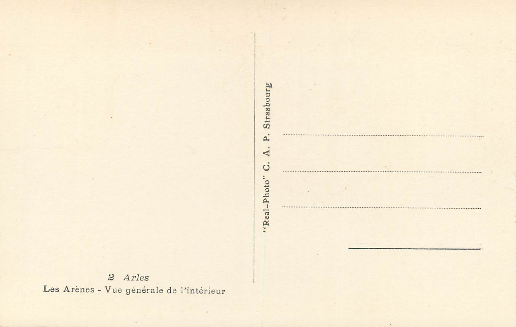 CPM Arles Les Arenes Vue Generale de L'Interieur — Rückseite