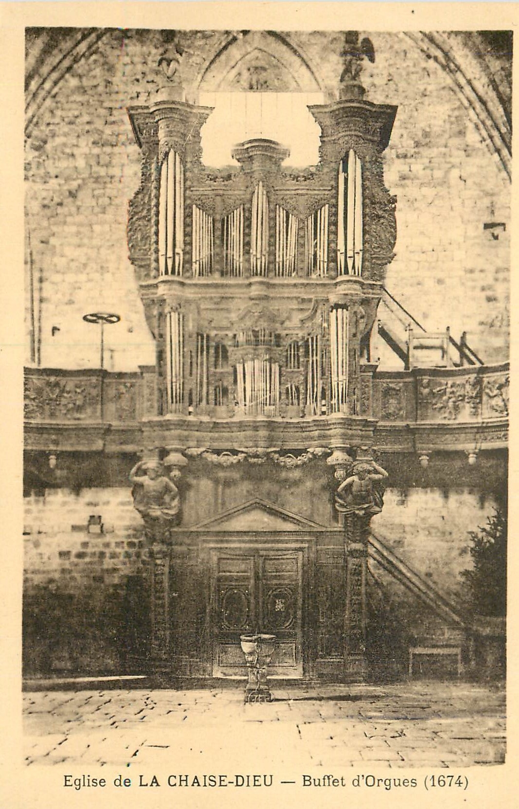 CPA Eglise de La Chaise Dieu Buffet d'Orgues (1674) Orgue