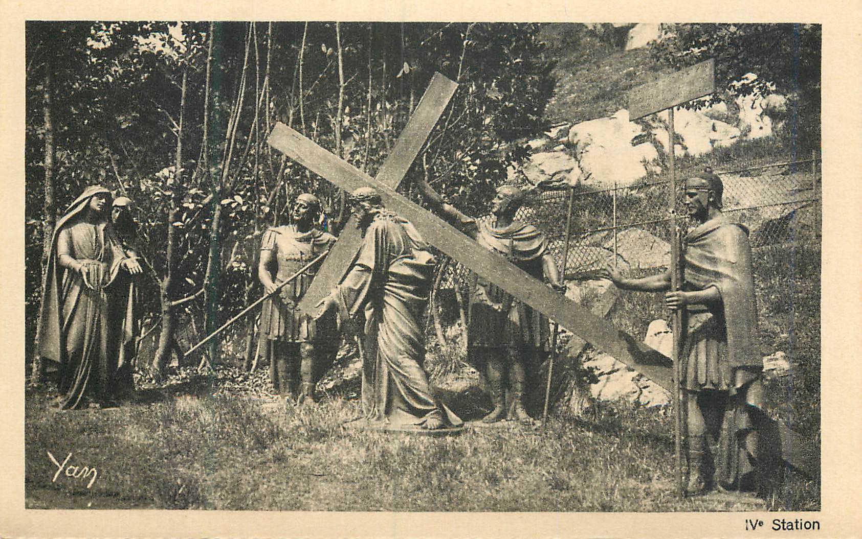 CPA IVe Station Jesus Rencontre sa tres Sainte Mere Lourdes
