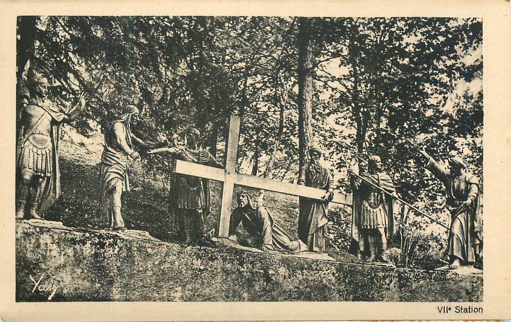 CPA VIIe Station Jesus Tombe Pour la Seconde Fois Lourdes