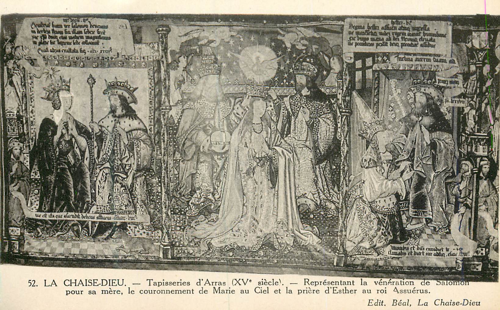CPA La Chaise Dieu Tapisserie d'Arras (XVe Siecle) Representant la Veneration de salomon pour sa Mere