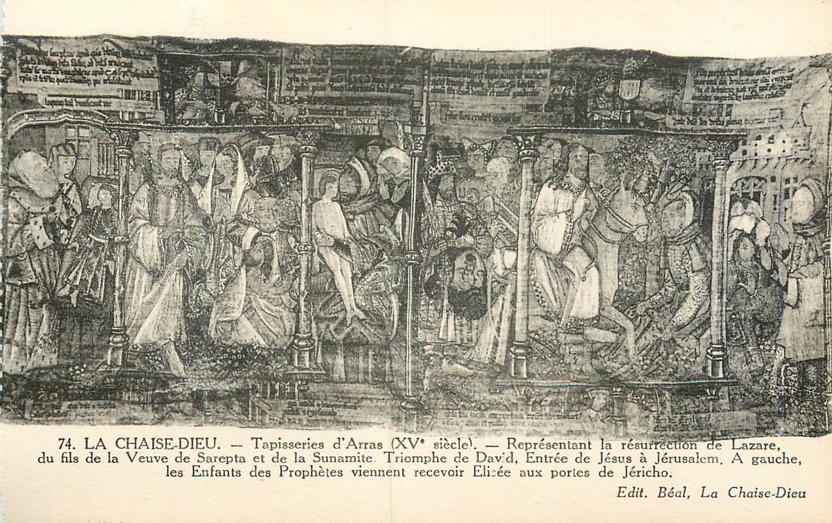 CPA La Chaise Dieu Tapisserie d'Arras (XVe Siecle) Representant la Resurrection de Lazare