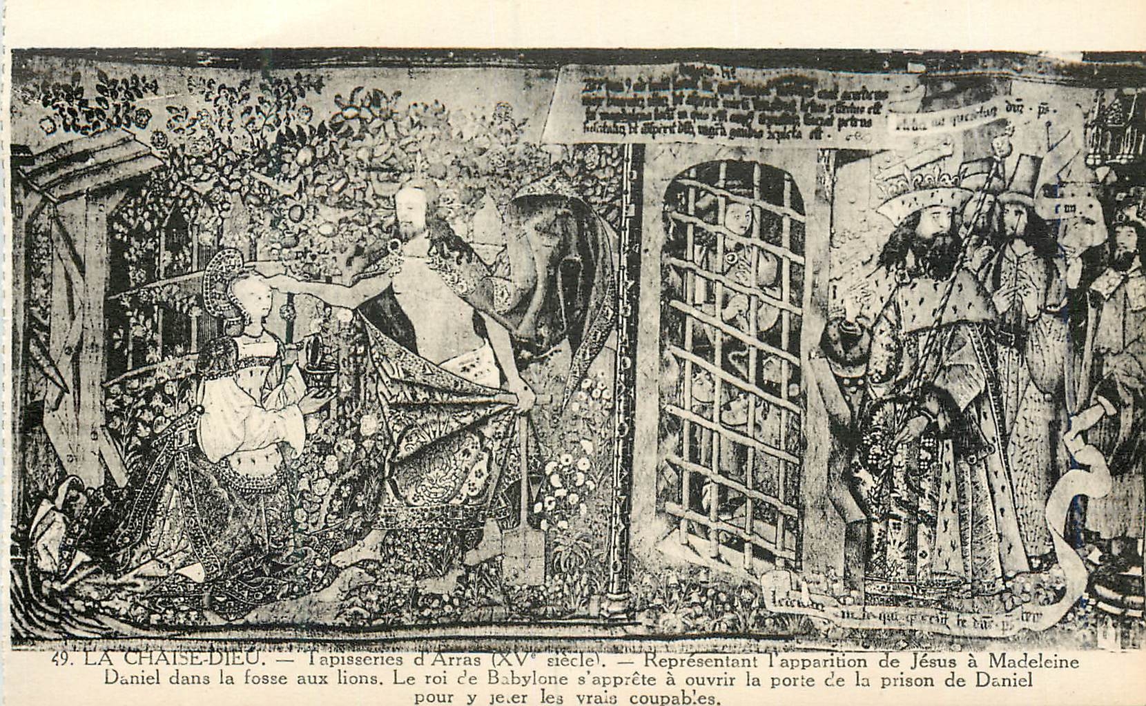CPA La Chaise Dieu Tapisserie d'Arras (XVe Siecle) Representant L'Apparition de Jesus a Madeleine
