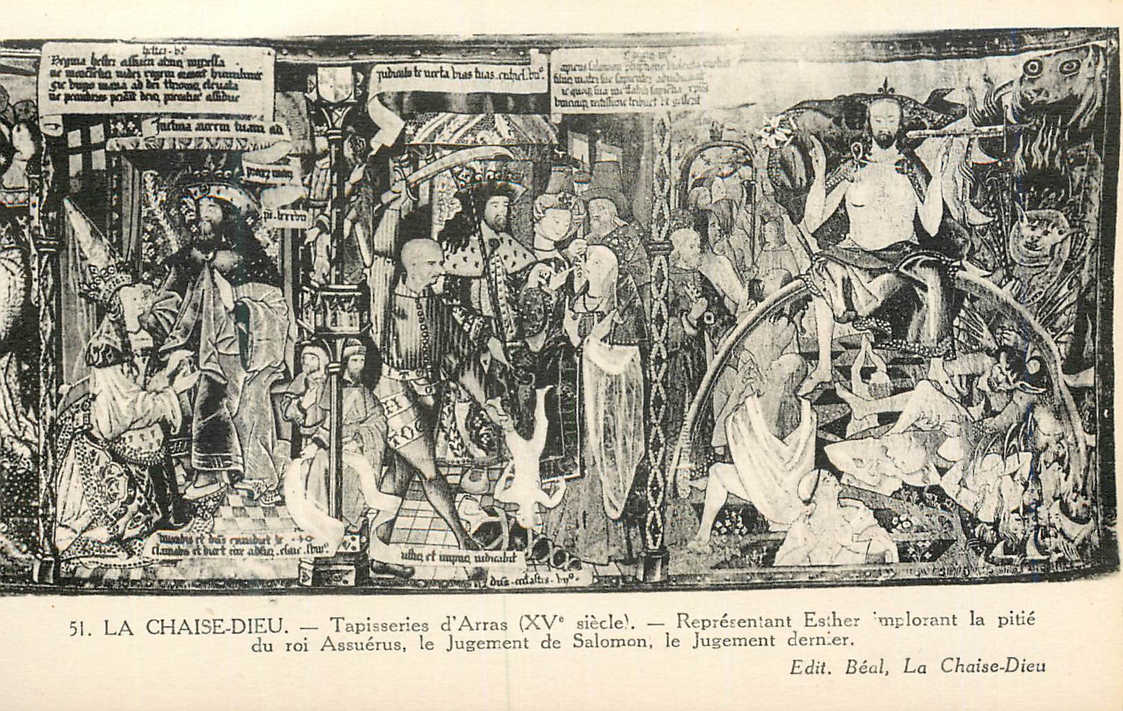 CPA La Chaise Dieu Tapisserie d'Arras (XVe Siecle) Representant Esther Implorant La Pitie du Roi Assuerus