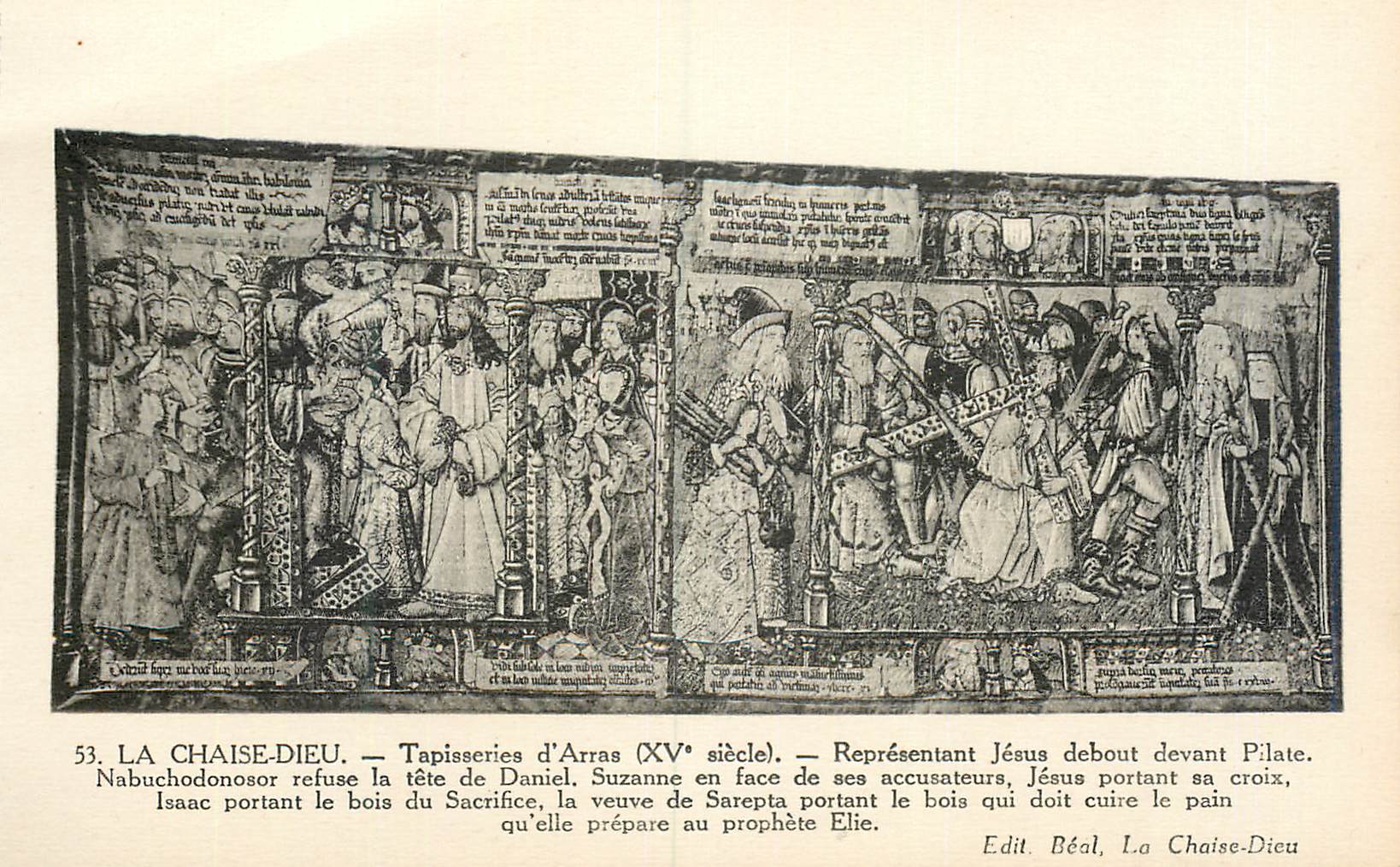 CPA La Chaise Dieu Tapisserie d'Arras (XVe Siecle) Representant Jesus Debout devant Pilate