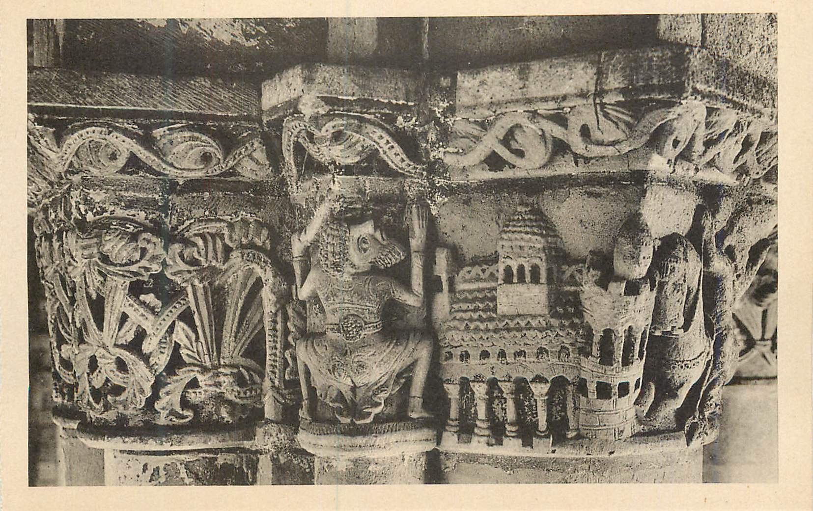 CPA Eglise de Cunault (M et L) Pilier 25 Scene de Chevalerie
