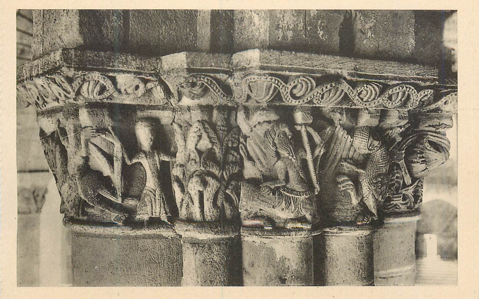 CPA Eglise de Cunault (M et L) Pilier 25 Suite de la Scene de Chevalerie