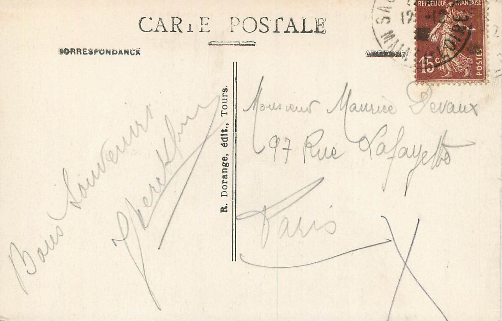 CPA Saumur (M et L) La Vue Generale et la Loire (Cote Est) R D — Rückseite