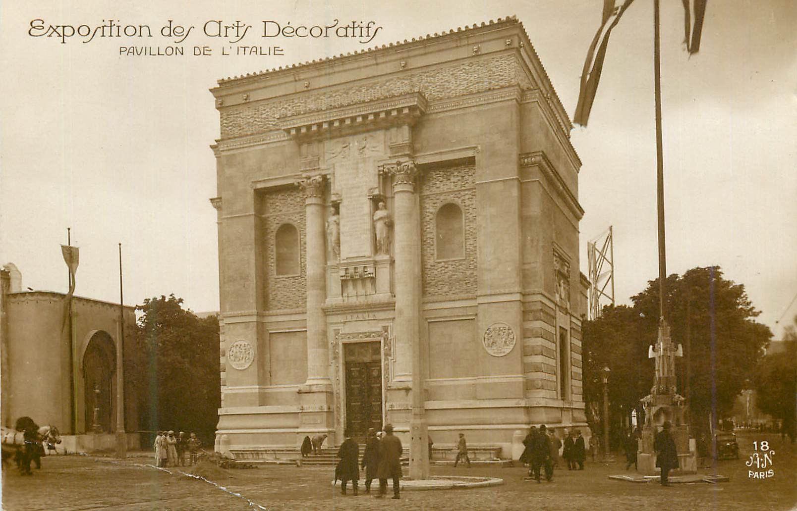 CPA Exposition des Arts Decoratifs Pavillon de l'Italie Paris