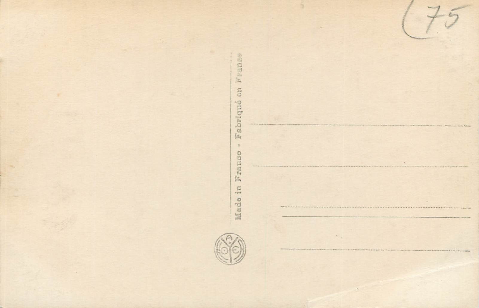 CPA Exposition des Arts Decoratifs Pavillon de l'Italie Paris — Rückseite