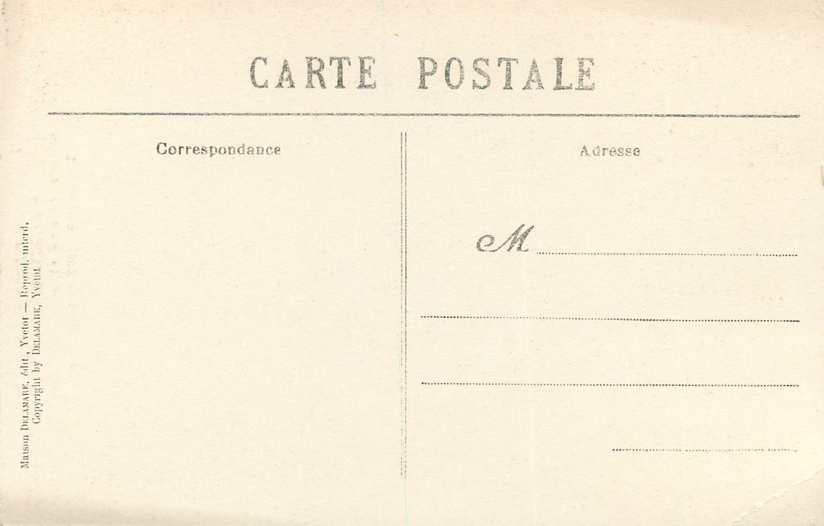 CPA Abbaye de Saint Wandrille Dans Le Cloitre La porte du Refectoire — Rückseite