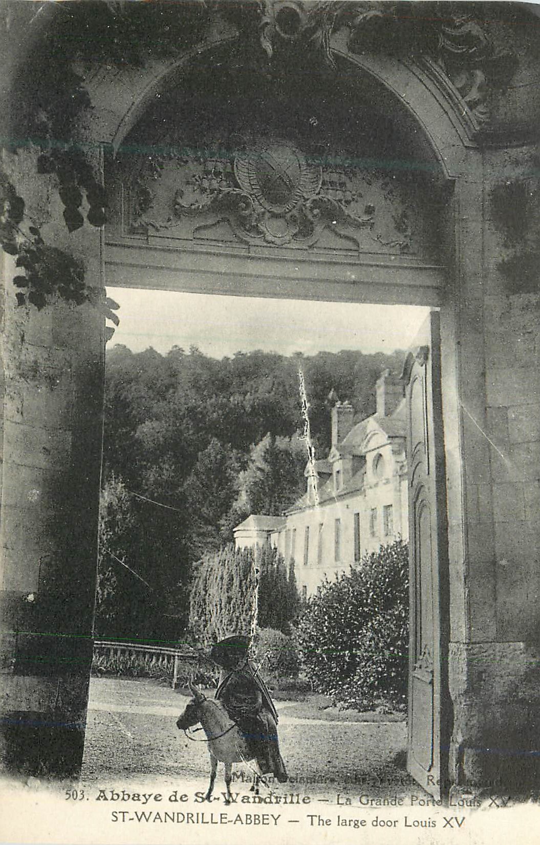 CPA Abbaye de St Wandrille La Grande Porte Luis XV