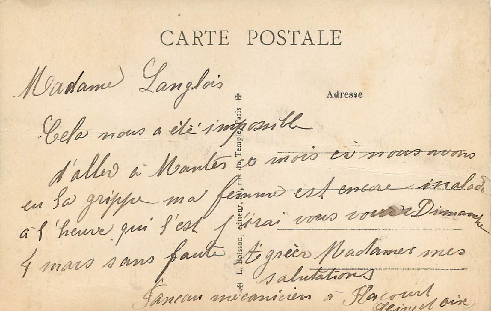 CPA Paris Arc de Triomphe de l'Etoile Tombe du Soldat Inconnu et Flamme du souvenir — Rückseite