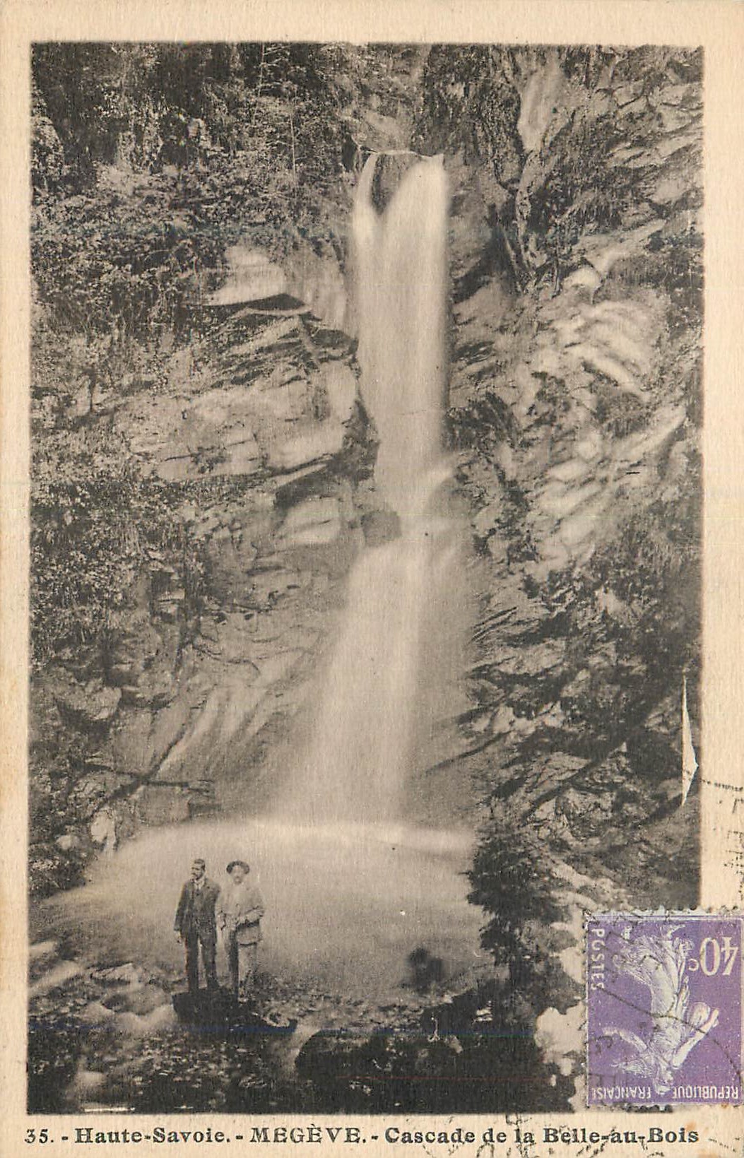 CPA Haute Savoie Megeve Cascade de la belle au Bois