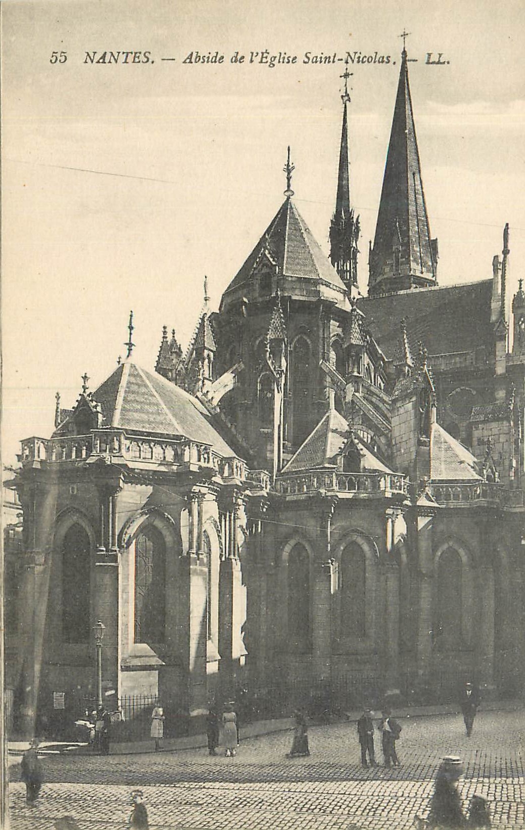 CPA Nantes Abside de l'Eglise Saint Nicolas LL