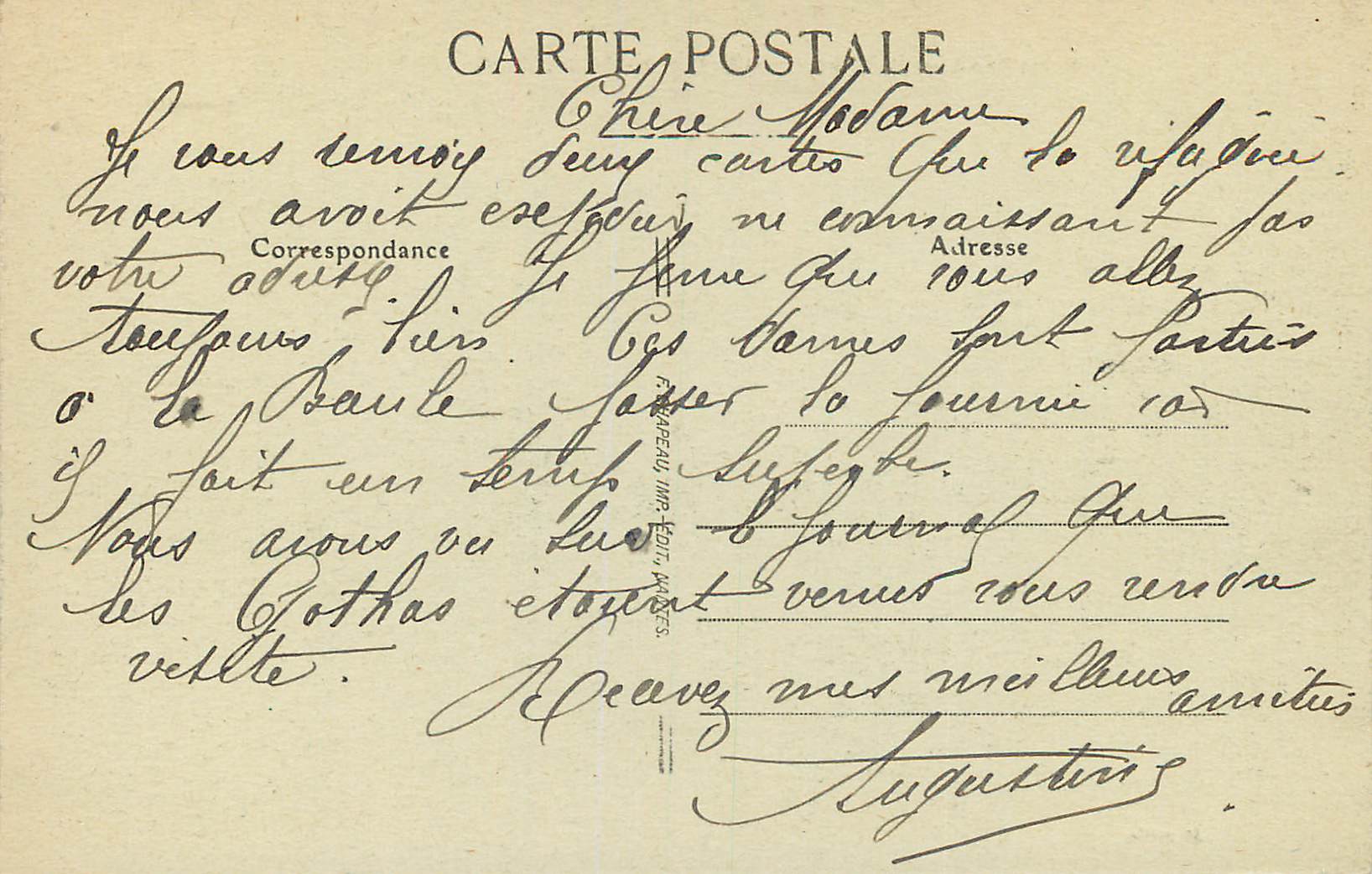 CPA Nantes La Place Louis XVI Pris de la Cathedrale — Verso