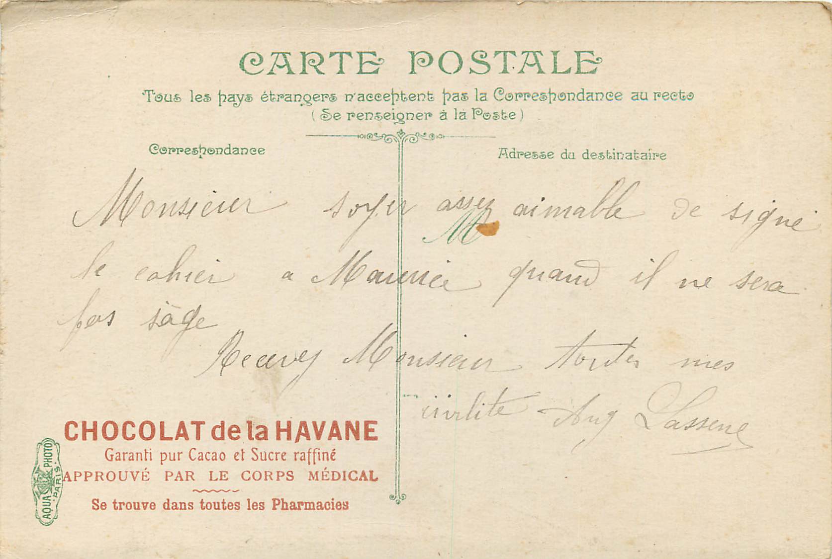 CPA Nantes Museum Dobree — Verso