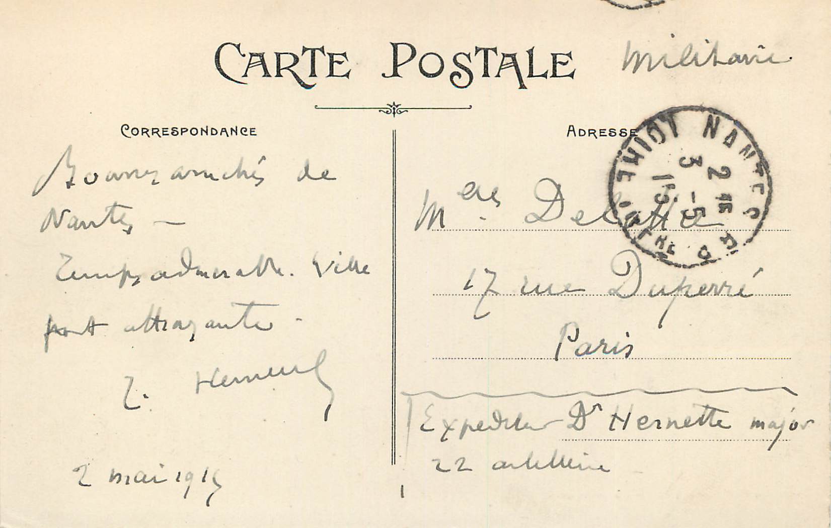 CPA Nantes Maisons Sur le Vieux Pont de Pirmil — Verso