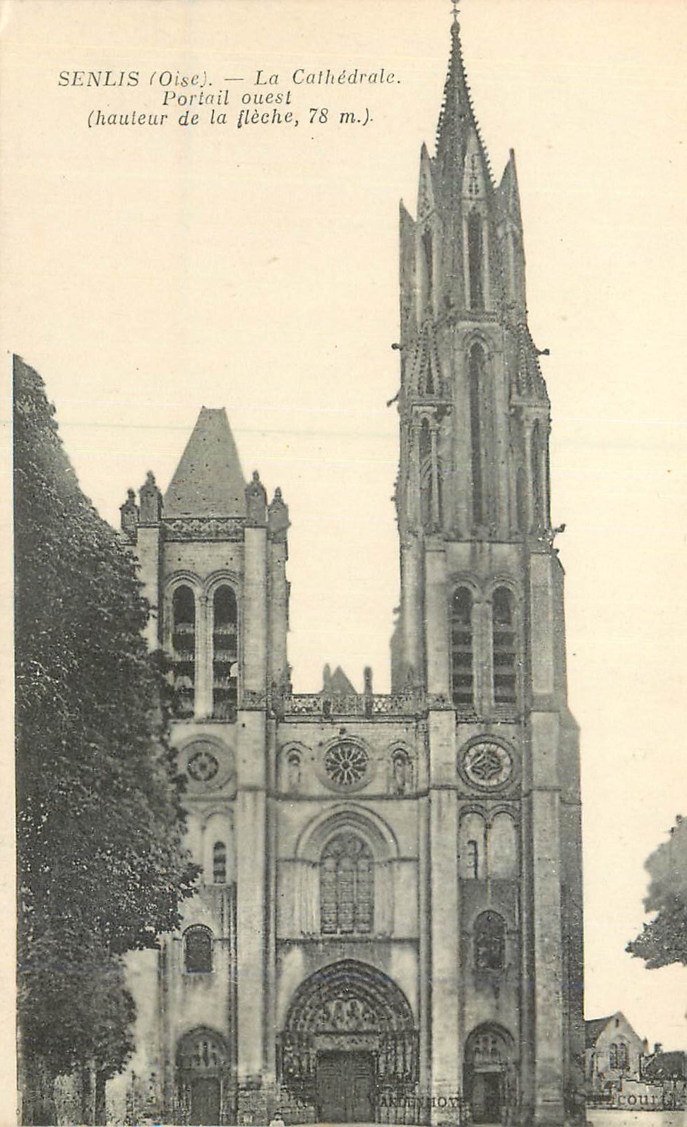Senlis (Oise) — La Cathédrale. Portail ouest — WARTENHOTZE & CO.