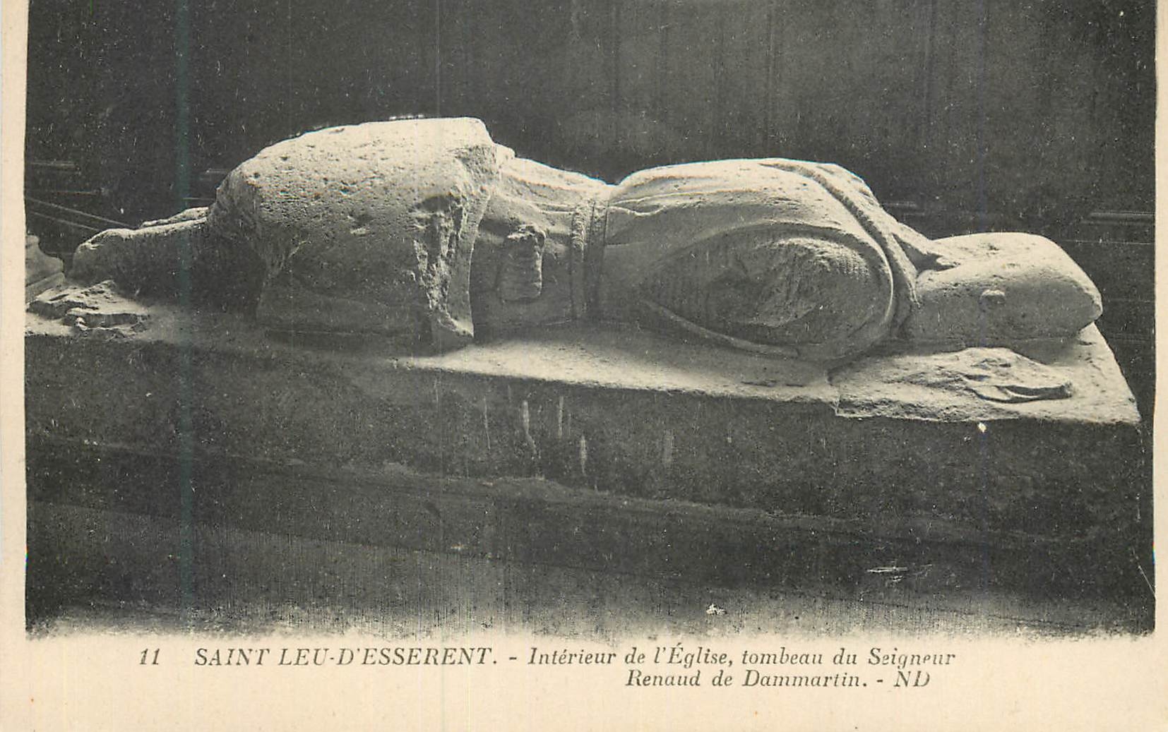 CPA St Lieu d'Esserent Interieur de l'Eglise Tombeau du Seigneur Renaud de Dammartin ND
