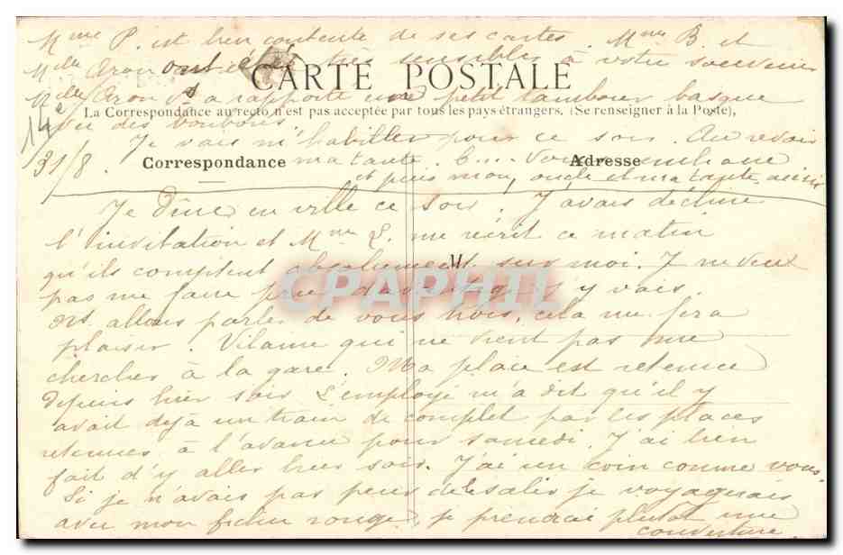 Paris - 14 Mairie du XIV arrondissement - CPA  — Rückseite
