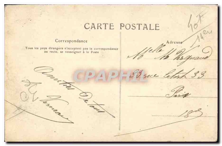 Paris - 14 Mairie du XIV arrondissement - Recevez un Bonjour et ses Fleurs - CPA  — Rückseite
