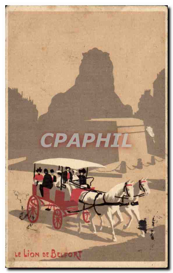 Paris - 14 Ilustration - Le Lion de Belfort - CPA 