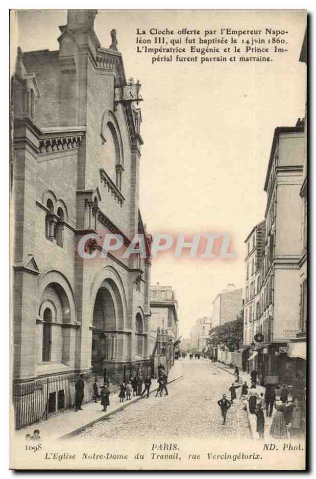 Paris - 14 L'Eglise Notre Dame du Travail - Rue Vereingetorix - CPA 