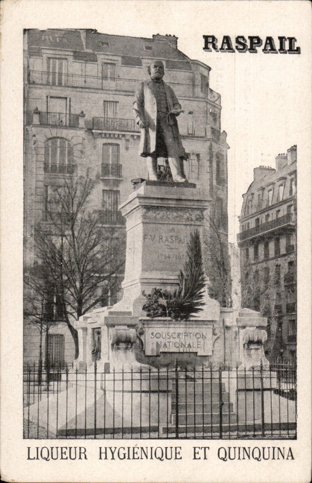 Paris - 14 Statue Raspail - Liqueur Hygenique et Quinquina - CPA 