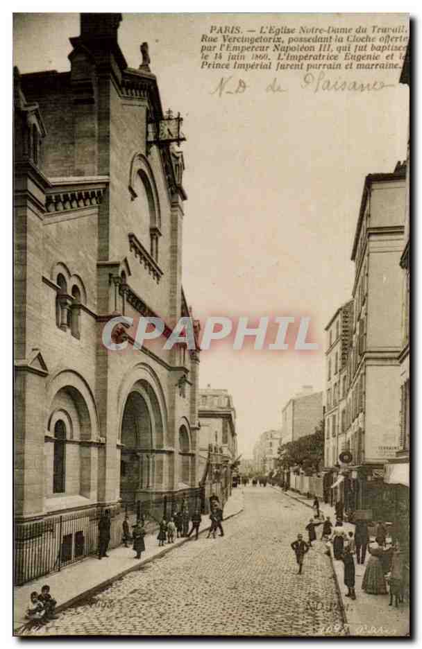 PHOTO De CPA Paris - 14 L'Eglise Notre Dame du Travail - Rue Vereingetorix 
