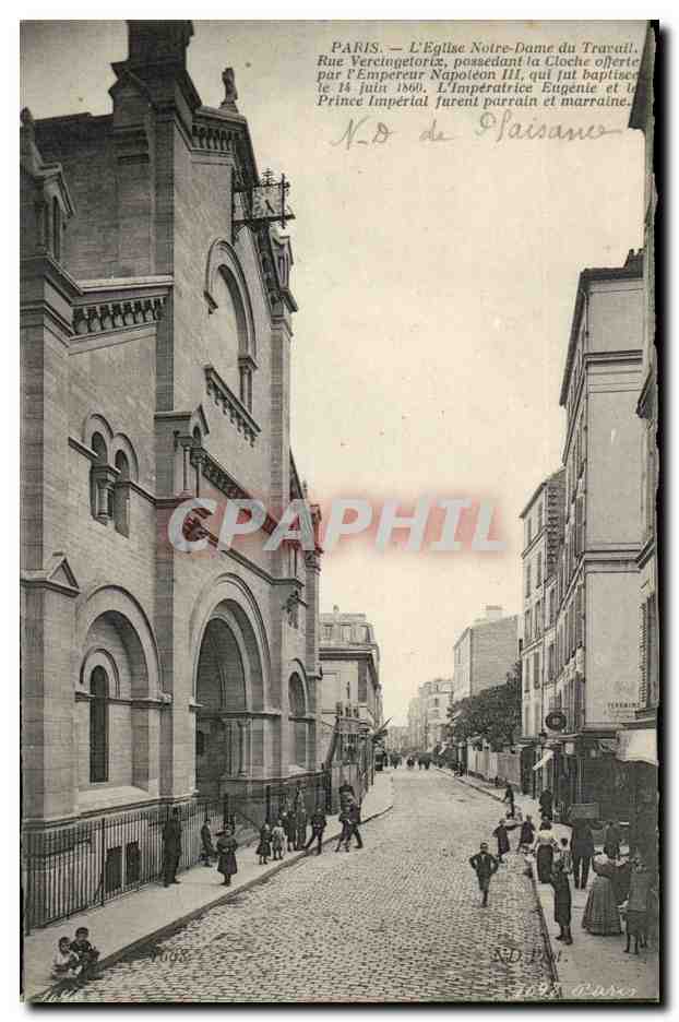 Paris - 14 L'Eglise Notre Dame du Travail - Rue Vereingetorix - CPA 