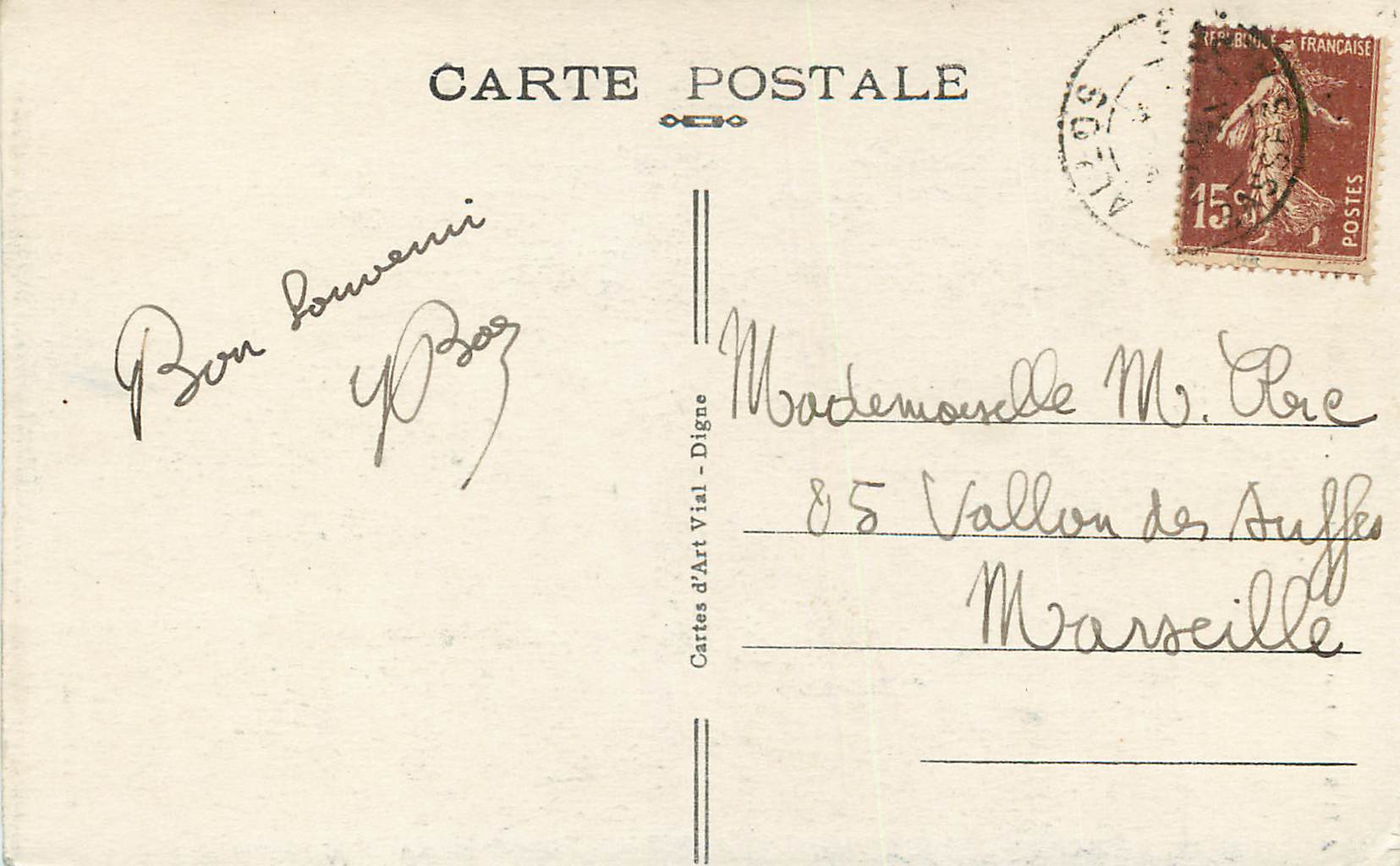 CPA Allos Station Touristique (1425) Chemin du Lac et Mont Polat 3056 m — Verso