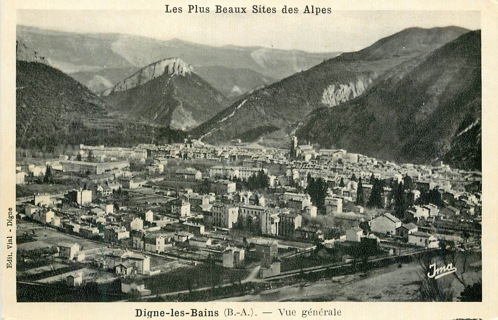 CPA Digne Les Bains (B A) Vue Generale Les Plus Beaux Sites des Alpes