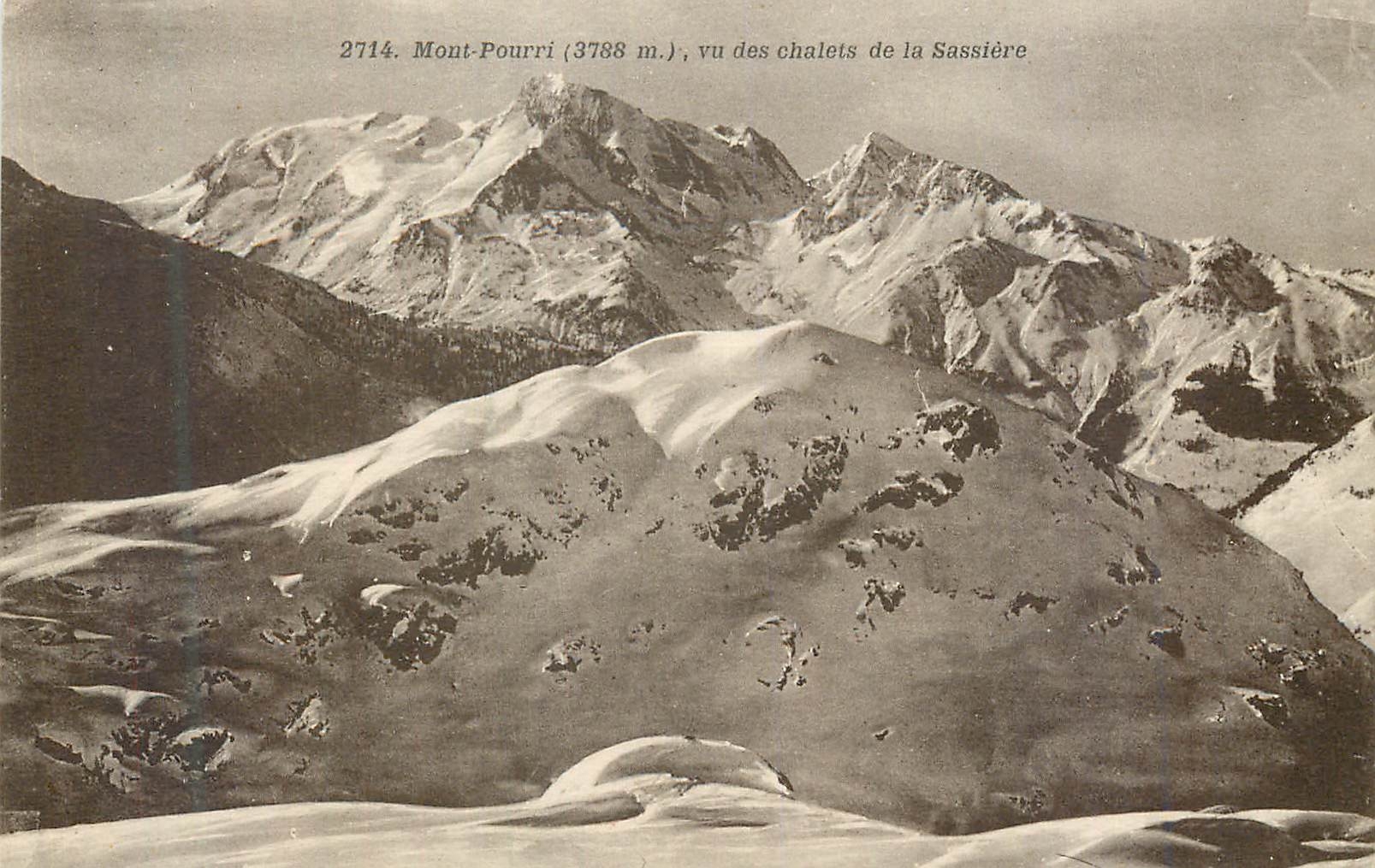 CPA Mont Pourri (3788 m) Vu des Chalets de la Sassiere