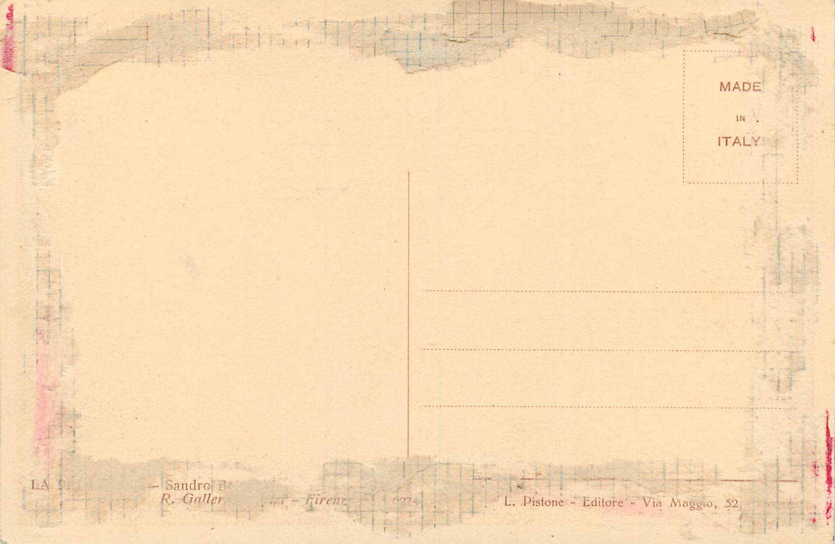 CPA Peinture italienne — Verso
