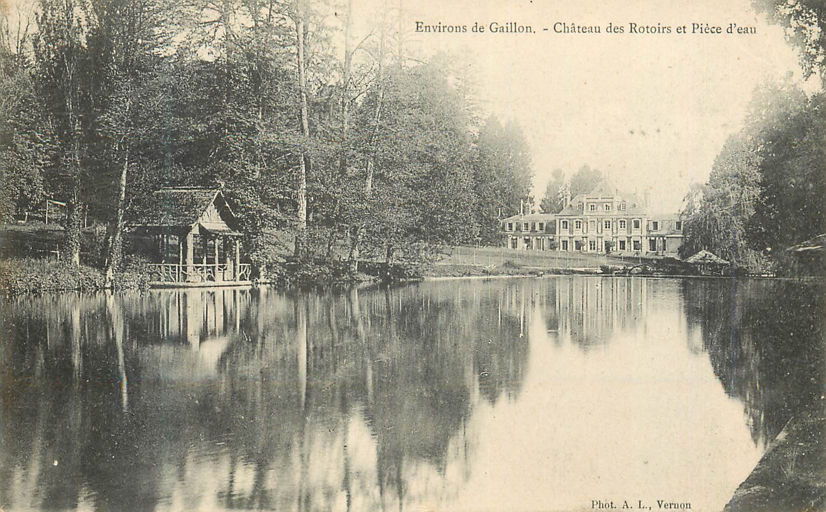 Environs de Gaillon - Château des Rotoirs et Pièce d'eau — Phot. A. L., Vernon