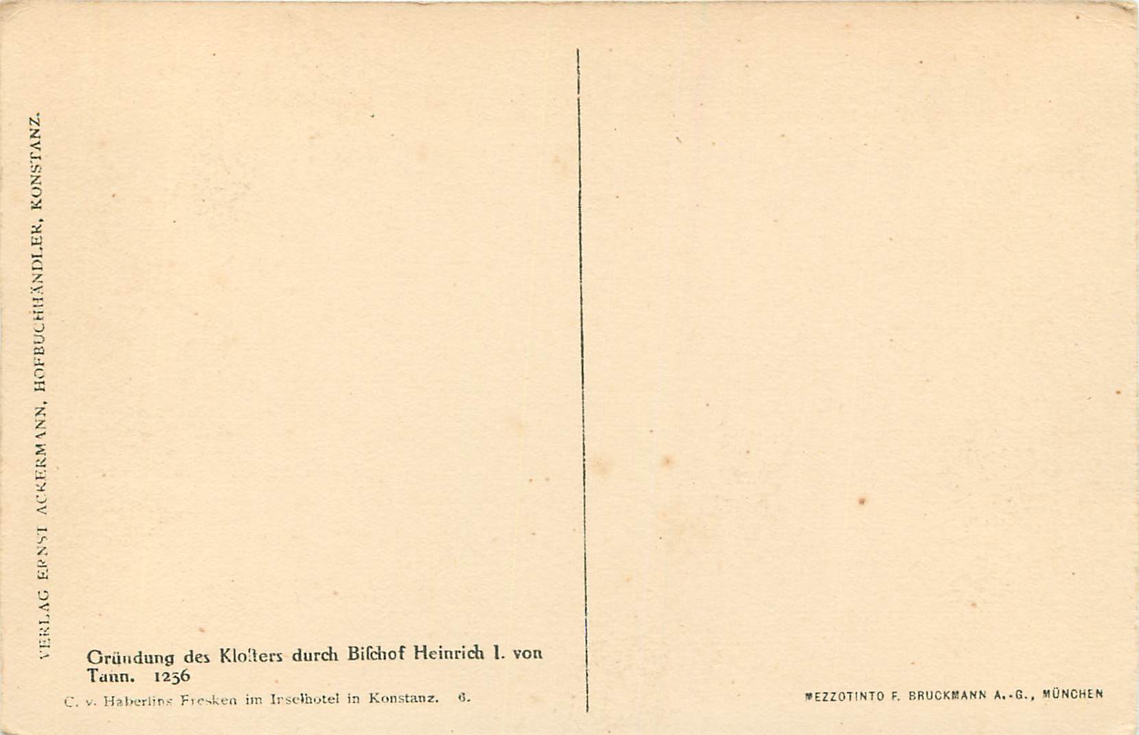CPA Gruudung des Clotters Durch Bifchof Heinrich — Rückseite