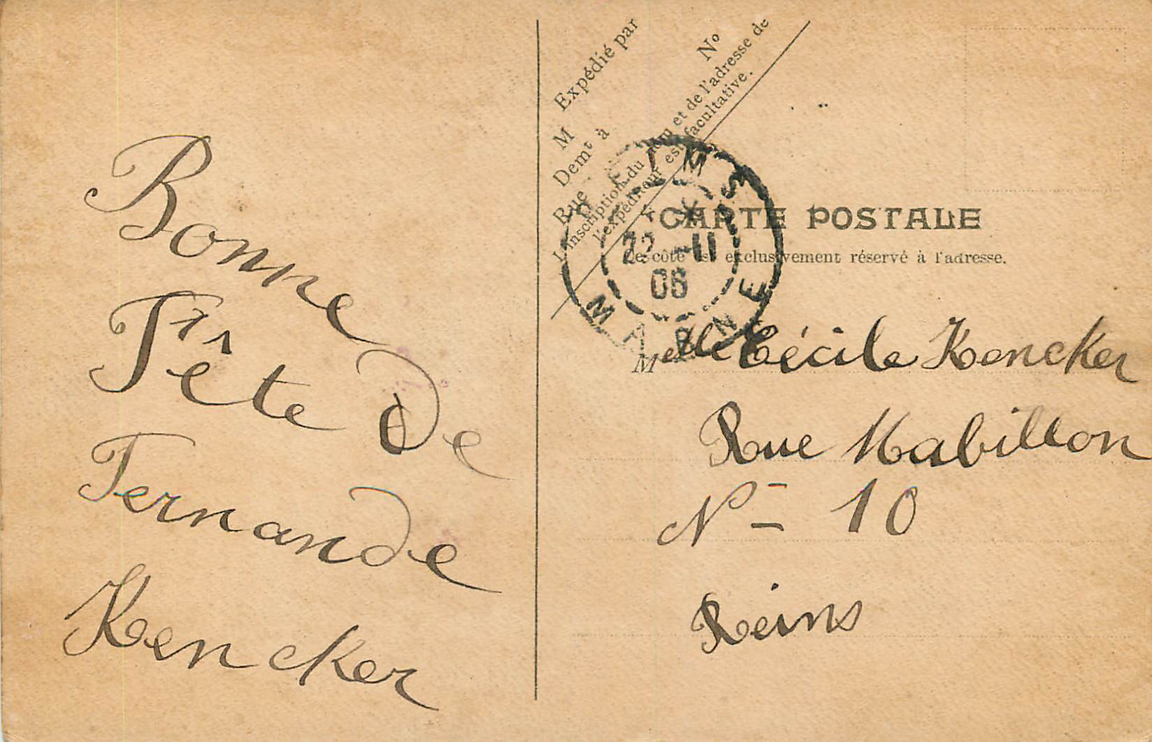 CPA Glaneuses Millet — Rückseite