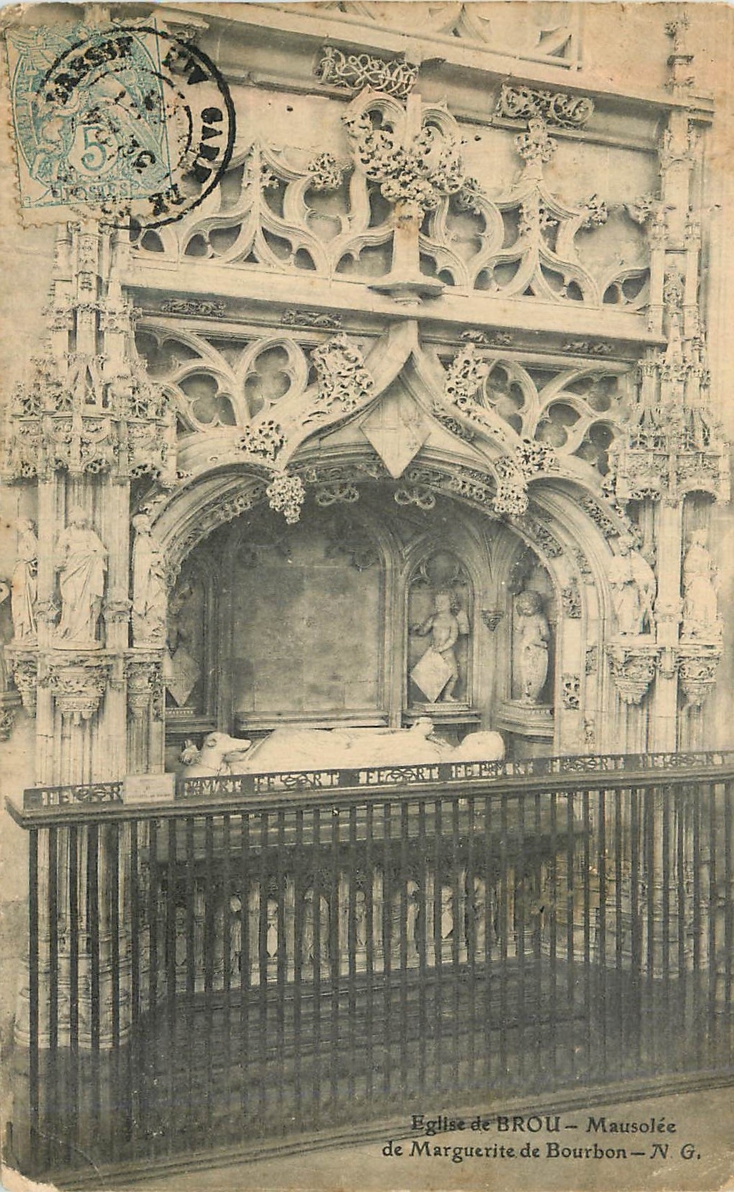 CPA Eglise de Brou Mausolee de Marguerite de Bourbon