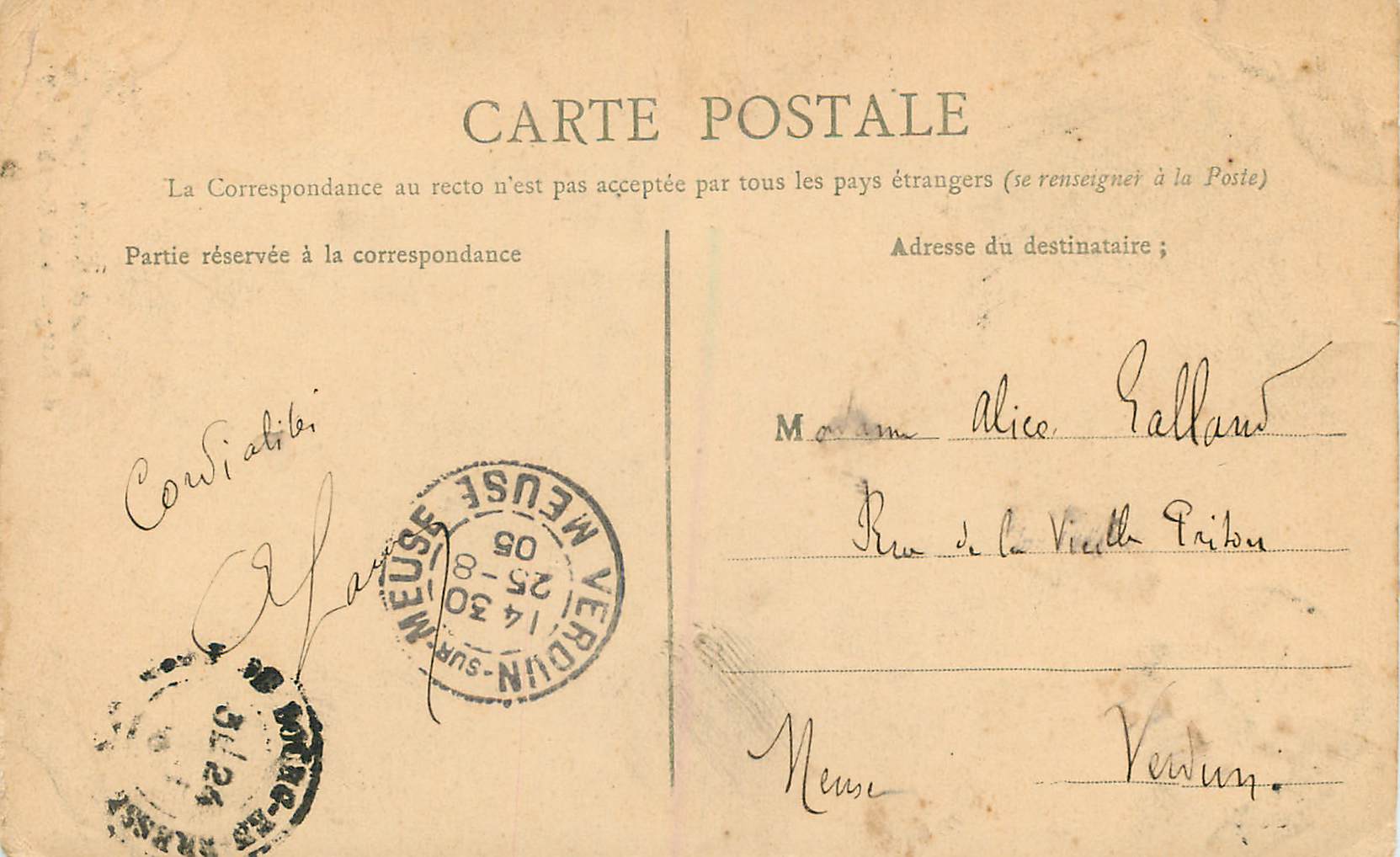 CPA Eglise de Brou Mausolee de Marguerite de Bourbon — Verso