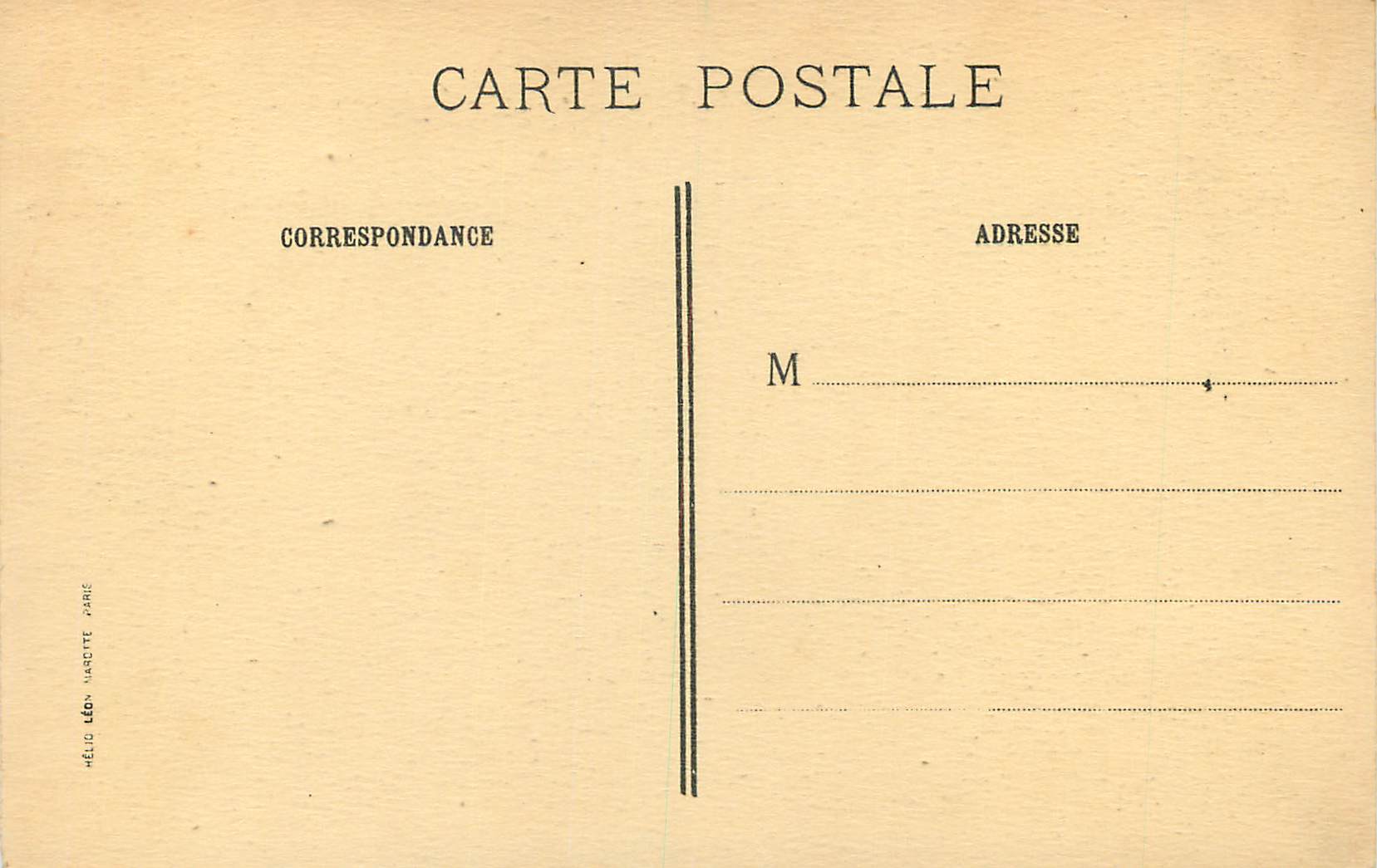 CPA La Pensee L'Oeuvre de Rodin J E Bulloz Editeur — Rückseite