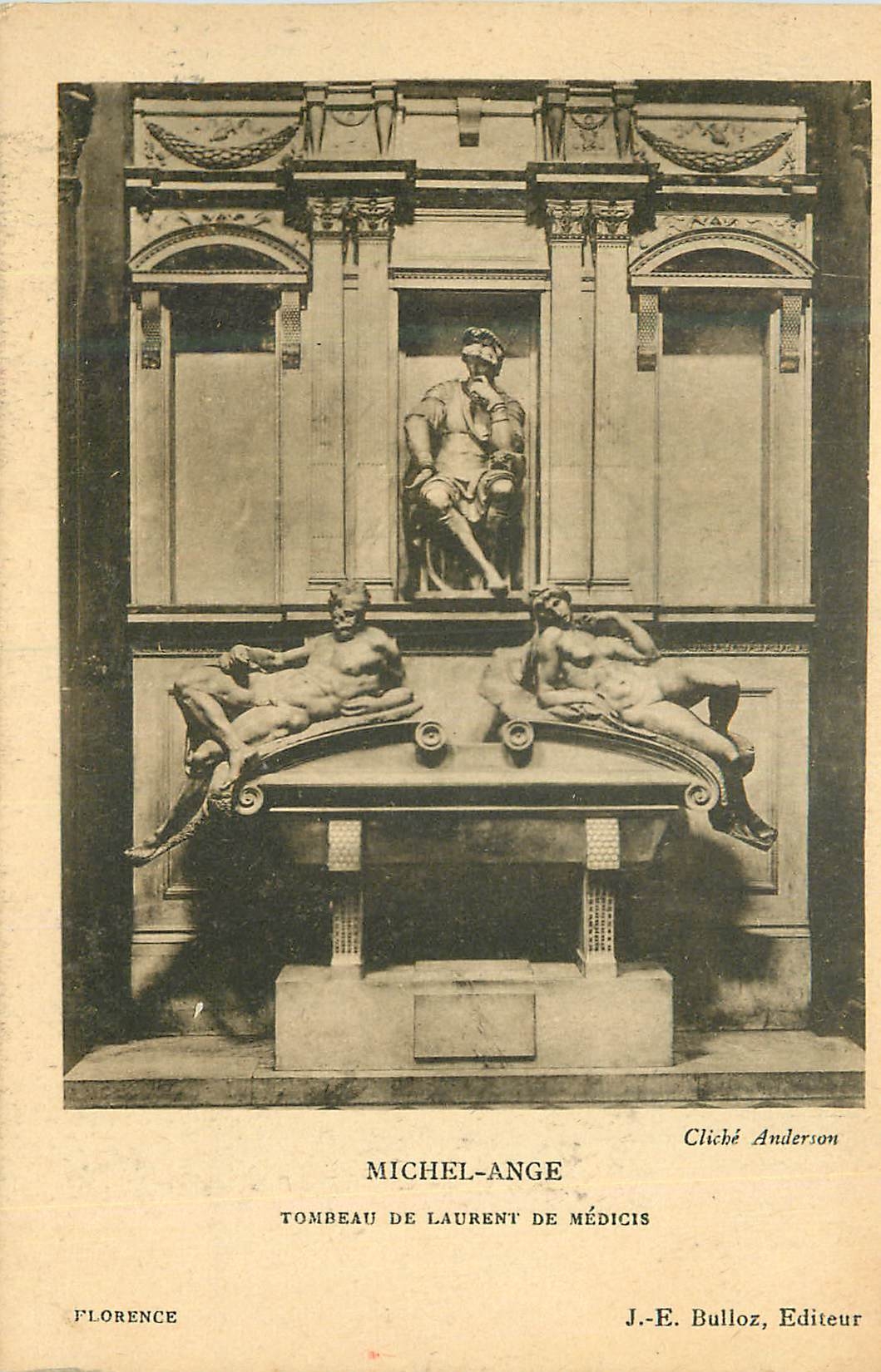 CPA Michel Ange Tombeau de Laurent de Medicis Florence 
