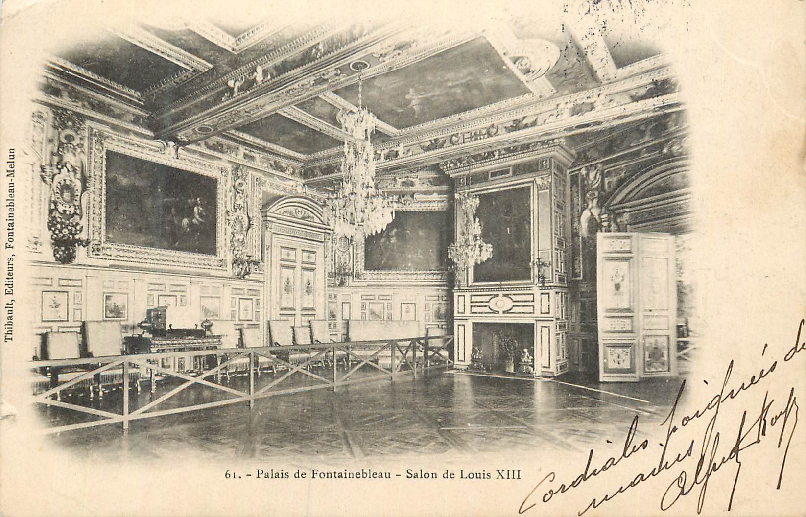 Palais de Fontainebleau - Salon de Louis XIII — Thibault, Editeurs, Fontainebleau, n°61