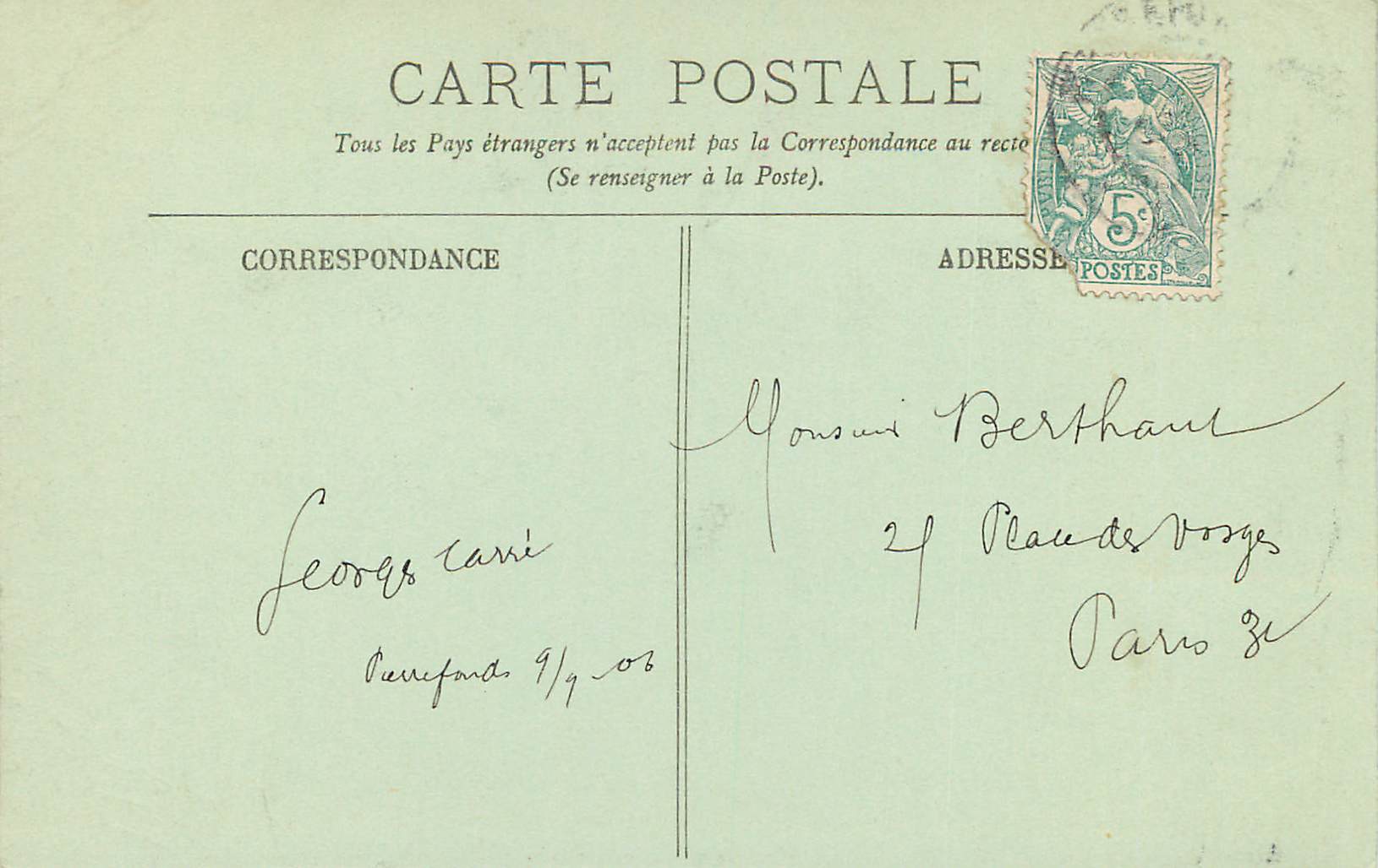 PierreFonds — La Gare, l'Étang et le Château — LL. n°121 — Verso