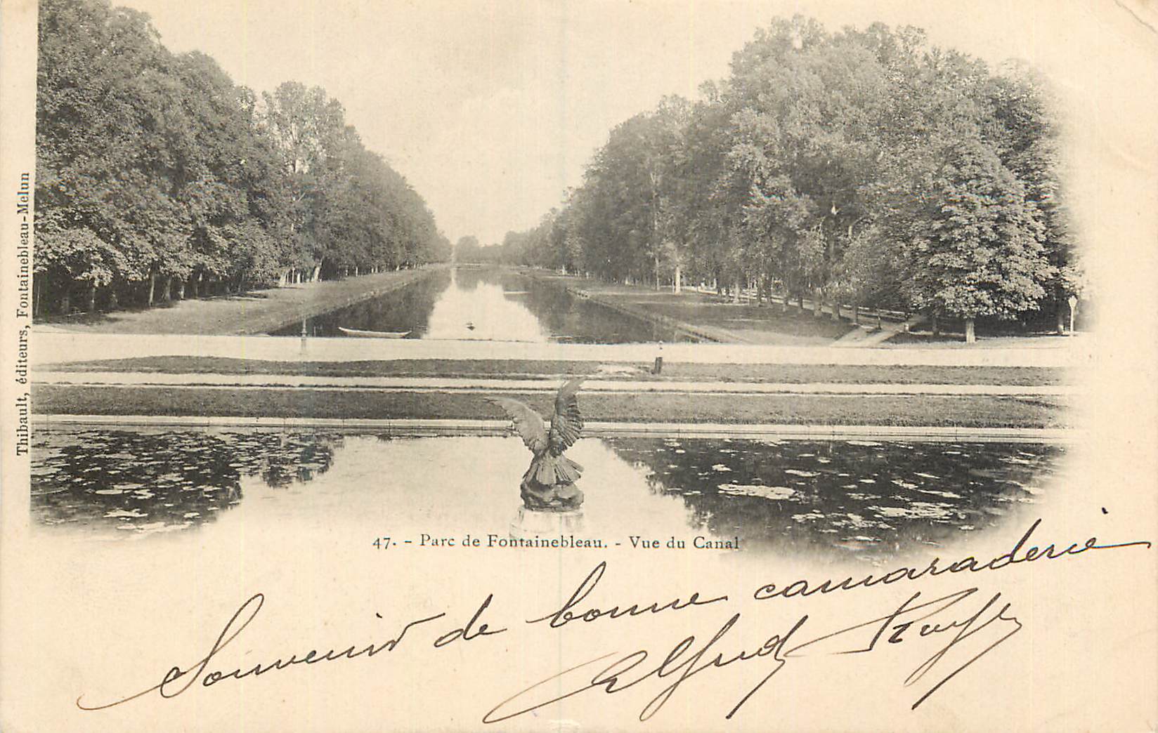 Parc de Fontainebleau — Uitzicht op het Kanaal — uitgever Tihbault, Fontainebleau-Melun, n°47