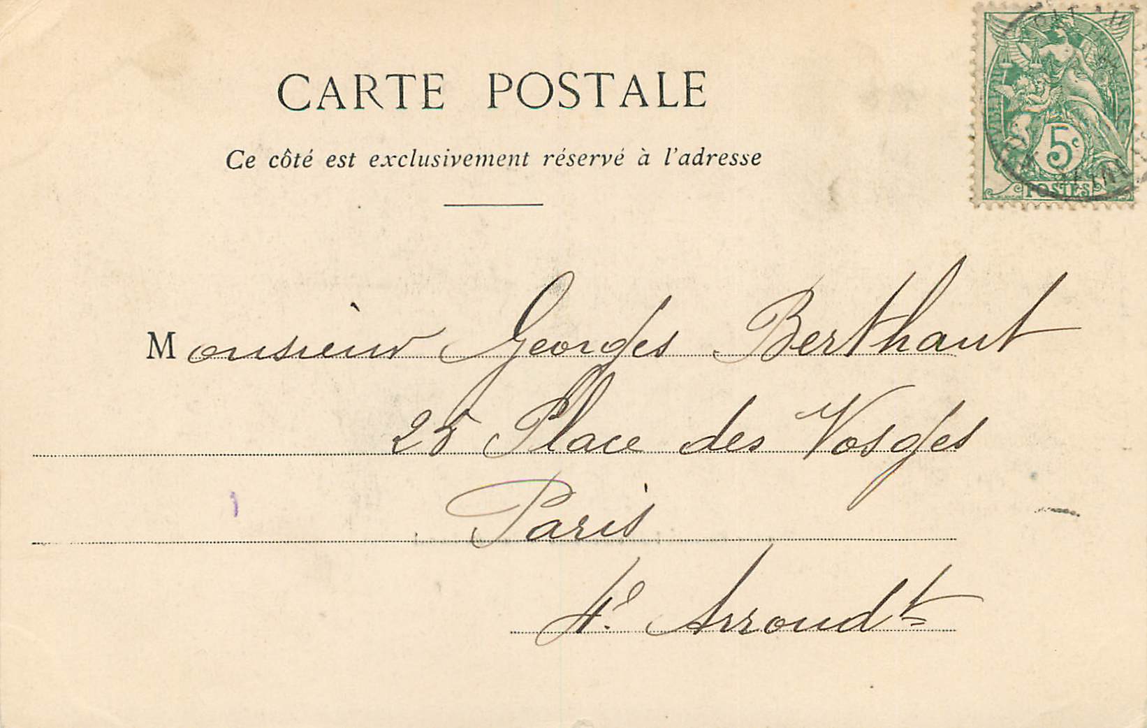 Parc de Fontainebleau — Uitzicht op het Kanaal — uitgever Tihbault, Fontainebleau-Melun, n°47 — Achterkant